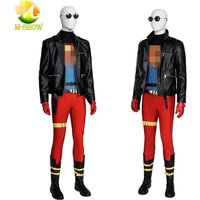 Superboy Conner Kent Cosplay Costume Jumpsuit Leather Conner Kent Jacket Suit Adult Mens Halloween Party Outfits