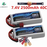 2500mAh 7.4V 2S LiPo Battery 40C For Wltoys 12428 12423 1:12 RC Car Quadcopter Boat Drones Spare Parts 903480 Battery T/XT60
