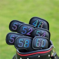 Universal Digital Sand Wedge Golf Club Head Cover Magnetic Closure Men's Style Golf Putter Irons Fairway Wood Covers
