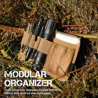 19×13cm Tactical EDC Modular Organizer Panel Hook Loop Paste Board Mesh Pocket Vest Backpack Expansion Tool Holder Strap Pouch