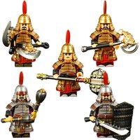 KP901-905 Antike Zeiten Tang-Dynastie Gold-Soldaten Actionfiguren Bausteine Zubehör DIY Spielzeug Geschenke