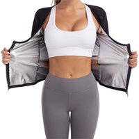 Vensslim Slim Sauna Sweat Suits Body Shaper Women Waist Trainer Zipper Push Up Chest Compression Weight Loss Waist Trainer Vest