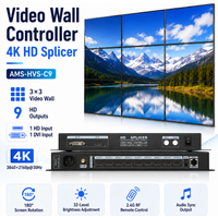C4 C9 4K video wall splicer 1X2 1X3 1X4 2x2 2x3 3x2 4X2 2X4 3x3 TV Video Wall Controller LED LCD multi video Screens Processor