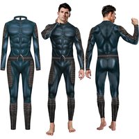 Halloween Jumpsuit Hero Cosplay Costume Movie Bodysuit Muscle 3D Printing Bodysuit Adult Carnival Zentai Full Sleeve Clothing