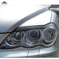 For Toyota Mark X 2004 - 2009 Carbon Fiber Headlight Cover Eyebrows Reiz Fiber Glass Primer Car Front Lamp Eyelids Sticker 2Pcs