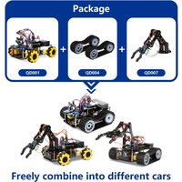 Robotics for Kids Ages 12-16 ACEBOTT 4 in 1 Smart Robot Arm with 5DOF + Tank Car STEM Toys Coding Kit for Arduino Scratch App