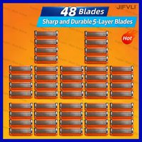 5-Layer Manual Razor with Replaceable Blades Skin-Friendly Water Resistant Shaver for Smooth Glide And Precision Bumping