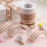 5 Yards Handmade Printed Polyester Ribbon 22mm Wide for DIY Crafts Bows Wedding Party Decoration Gift Packaging Accessories