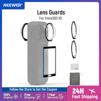 NEEWER Lens Guards with Screen Protector 9H Hardness HD Tempered Glass Lens Protector for Insta360 X5 Action Camera Accessories
