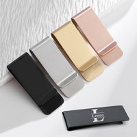 Engravedd Stainless Steel Money Clip Cash Clamp Holder Portable Wallet Dollar Card Clip Business Banknote Folder for Men Women