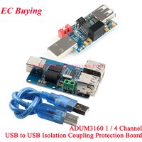 USB Isolator 1500V Isolator ADUM3160 Module Coupling Protection Board USB to USB Isolation with USB 2.0 1 / 4 Channel Way