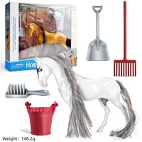 Ranch horse model toys, farm animal collection educational toys, suitable for birthday and Christmas festival gifts