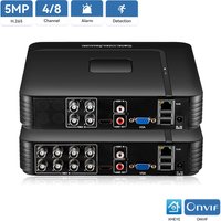 H.265 Mini AHD DVR 5MP-N 5in1 AHD TVI CVI CVBS IP Camera Hybrid Digital Video Recorder 4CH 8CH Home Secuirty DVR CCTV System