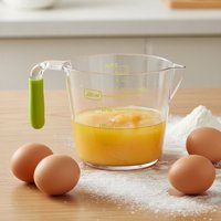 3pcs/set Stackable Plastic Measuring Cups Set with Scales Clear Measure Mug V-shaped Flow Guide Non-slip Handle Mixing Cup