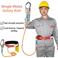 Single Waist Work Safety Belt High-altitude Safety Harness for Climbing Training Electrician Construction Protective Safety Rope