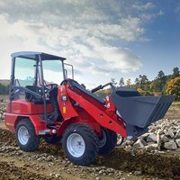 Mini-Lader 1000kg Kostenloser Versand Diesel-Lader 4×4 Radlader Allrad-Skidsteer-Lader Kleiner Lader 4-Rad
