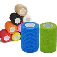 1/4pcs 2.5/5/7.5/10cm*4.8m Non Woven Elastic Self Adhesive Bandage Cohesive Bandage for Sports Fixing Finger Wrist Leg