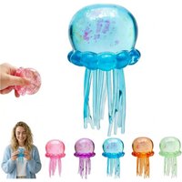 Jellyfish Squishy, Jellyfish Squeeze Stress Ball, Slow Rise Sensory Toy Malt Sugar Balls for Desktop Anxiety Relief Party Favors