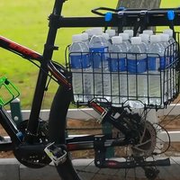Bike Front Rear Basket Rust Proof Quick Release Frame Basket Non-Slip Fold-Up Bike Cargo Rack for Outdoor Cycling Travel Basket