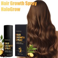 HaloGrow Hair Growth Spray 50ml, Biotin & Caffeine Infused, Ginger Root Extract, Anti-Hair Loss Strengthen Roots,Scalp Care
