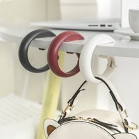 5-color desk hooks, office table edge bag hanger, no-drill removable mounting hooks