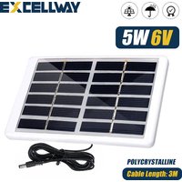 Mini Solar Panel 5W 6V USB Monocrystalline Solar Panel Power Module Charger Outdoor Polycrystalline DIY + 118.27 inch DCCable