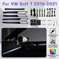 21 in 1 Car Ambient Light For VW Golf 7 2014-2021 Interior Acrylic RGB 64 Color LED Atmosphere Lamp LHD Symphony App Control Kit