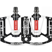 WEST BIKING 3 Bearings Bicycle Pedals CNC Aluminum Alloy MTB Road Bike Platform Pedals Anti-Slip Waterproof Cycling Flat Pedals