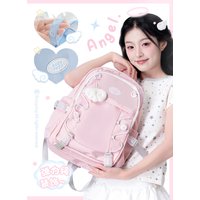 Japanese Cute Sweet Large-capacity Schoolbag College Style Girl 2025 New High-value Daily Commuter Backpack Women's Travel Bag