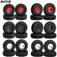 4PCS Wheel Tires With Metal Wheel Rim for Axial SCX30 1/30 RC Crawler Ford Bronco AXI-2048 Jeep Wrangler AXI-2261 Upgrade Parts