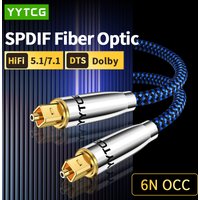 YYTCG HiFi Digital Optical Audio Cable Toslink SPDIF Coaxial Cable Fiber Cable for Amplifiers Blu-ray Player Xbox 360 Soundbar