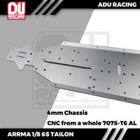 ADU Racing 4mm chassis CNC 7075 T6 ALU FOR ARRMA 6S 1/8 old TALION RTR EXB