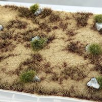 5-8mm High Simulated Model Grassland Miniature Lawn Mud Desert Landscape Sand Table Material Autumn Green Nylon Turf With Stone
