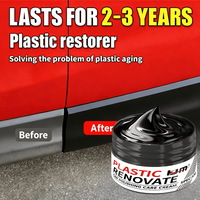 KJM 52G Car Plastic Restorer Cream Long Lasting Black Gloss for Auto Plastic, Tire, Leather & Multi-Purpose Car Care