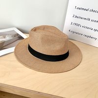 Summer Beach Straw Sun Hat Outdoor Travel Uv Protections Sun Shade Hats Raffia Straw Wide Brimmed Sun Shading Hat For Women Men