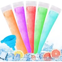 Disposable Ice Popsicle Mold Bags Comes With A Funnel, BPA Free Freezer Tubes, Healthy Snack Yogurt Stick Juice Ice Freezing