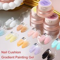 Ombre Black White Peach Cushion Patting Gel Polish Gradient Nail Art Drawing Liner French Style Pat Pat Gel for Nail Decoration