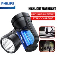 Philips SFL3121 high brightness flashlight, with side lights, portable outdoor flashlight for hiking patrol, off-road use