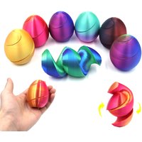 3D Printed Spiral Eggs Toys Passthrough Sculpture Mini Vortex Thread Illusion Fidget Toy Home Desktop Decoration Ornaments