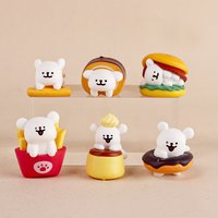 6pcs/set Cartoon Dog Mini Action Figure Pvc GK Model Kawaii Cute Healing Animal Doll Toys Children Collection Car Decor Ornament