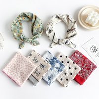 Fashion Square Scarf 1pcs Cotton Rich Summer Scarf Digital Printed Head Scarf for Women Versatile Lightweight Wrap Chic