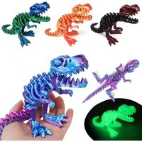 3D Printed Dragon Dinosaur Fidget Toy, Rotatable Articulated Craft Model, Kids Birthday Gift & Desktop Landscaping Decoration