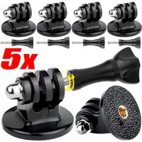 1-5Sets Action Camera Tripod Mount Adapter 1/4" Screw Tripod Base Adapters for Gopro Hero 13 12 11 10 DJI Osmo Action Xiaomi