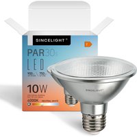 Pack of 2, E27 LED Reflector Spotlight, 10W, 850LM, RA92, IP65 (PAR30S/PAR Track Light/Anti-Glare Led Light Bulb/Downlights)a