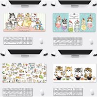 Cute Anime Mofusands Mousepad HD Printing Computer Gamers Locking Edge Non-slip Mouse Pad XXL90x40cm Keyboard PC Desk Pad