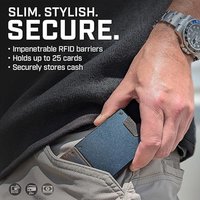 Ultra-Thin Metal & Leather Pull-Out Wallet for Men, Genuine Leather Card Holder