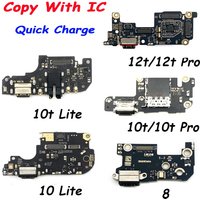 New For Xiaomi 10T 9T 10 11T Pro 12T 10 Lite USB With Micro Charging Port Charger Dock Flex Cable With IC Microphone Board