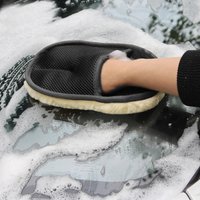 1-7pcs Car Styling Wool Soft Car Washing Gloves Cleaning Brush Motorcycle Washer Care Products Plush Car Wash Gloves