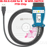 INPA K+CAN forB-MW With FT232RL Chip with Switch OBD2 Diagnostic Tool USB Interface Cable K + DCAN Auto Scanner Tool