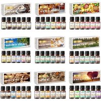 EUQEE 6pcs/set Fragrance Oil Gift Kit For Diffuser Coffee Bakery Harvest Spice Pumpkin Pie Forest Pine Sweet Fruit Aroma Oils